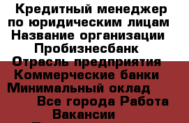 Кредитный менеджер по юридическим лицам › Название организации ­ Пробизнесбанк › Отрасль предприятия ­ Коммерческие банки › Минимальный оклад ­ 40 000 - Все города Работа » Вакансии   . Приморский край,Лесозаводский г. о. 